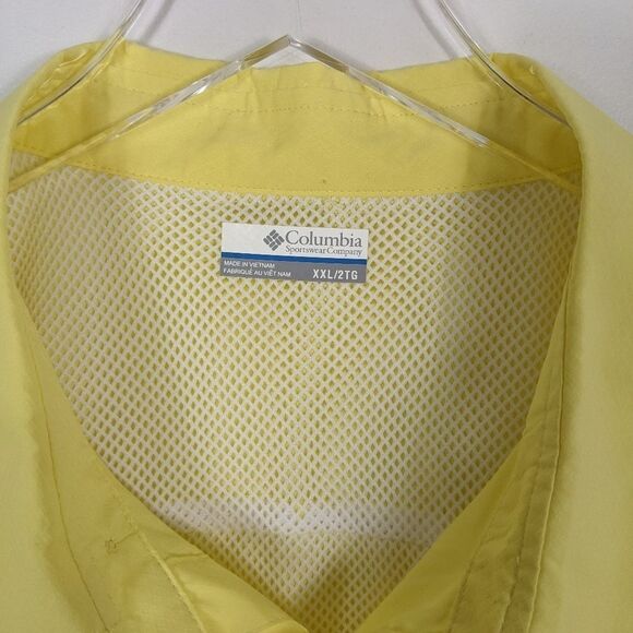 Columbia Men's PFG Omni-Shield Yellow Fishing Shirt XXL - Picture 4 of 10